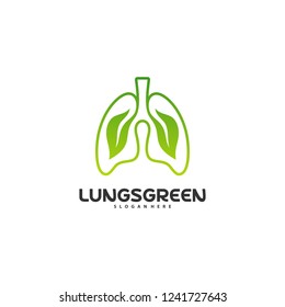Lung care logo designs vector, Nature Lungs logo concept vector, Lungs Health logo template