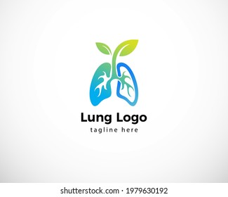 Lung care logo designs vector, Nature Lungs logo concept vector, Lungs Health logo template