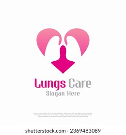 Lung Care Logo Vector Template