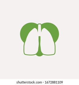 lung care, love healthy logo Ideas. Inspiration logo design. Template Vector Illustration. Isolated On White Background