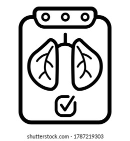 Lung Check Flat Icon Isolated On White Background