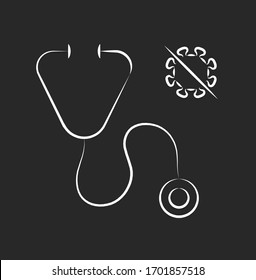 Lung check infographic icon, vector illustration