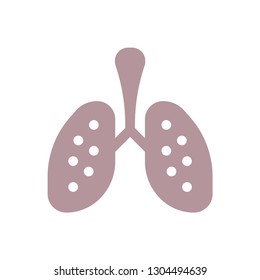 Lung cigarette concept line icon. Simple element illustration.  Lung no smoking cigarette concept outline symbol design. Can be used for web and mobile UI/UX . Modern vector style