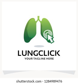 Lung Click Logo Design Template Inspiration
