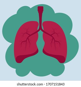 Lung design vector illustration. Medical concept
