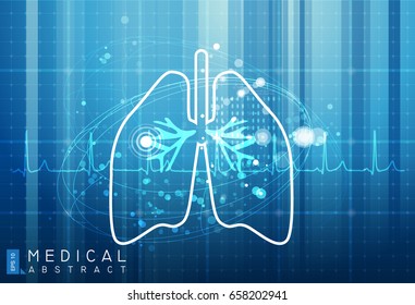 Lung Disease Management Abstract - Illustration