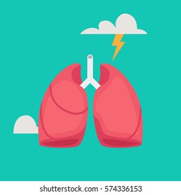 Lung disease vector illustration