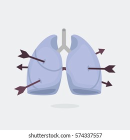 Lung disease vector illustration