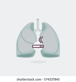 Lung disease vector illustration