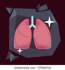 Lung disease vector illustration