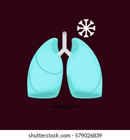 Lung disease vector illustration