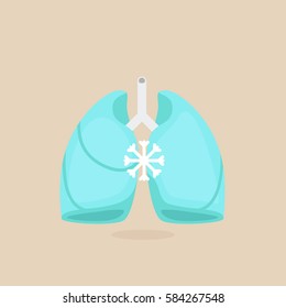 Lung disease vector illustration