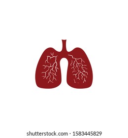 lung doodle icon vector hand drawing 