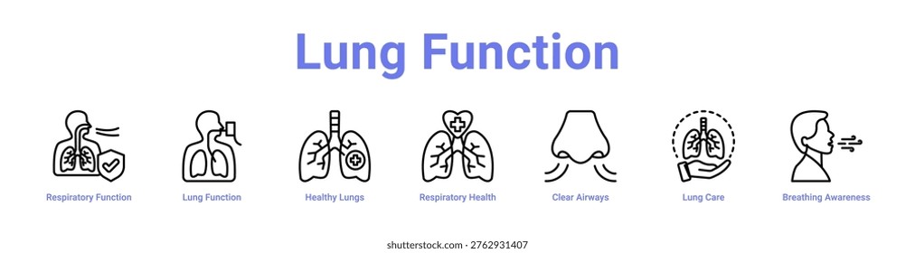 -Lung Function icon banner and collection