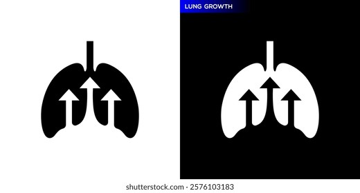 Lung growth logo. Medical, treatment, doctor. Icon symbol design template EPS 10.	