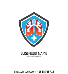 lung health care logo template,emblem,design concept,creative symbol,icon,vector illustration