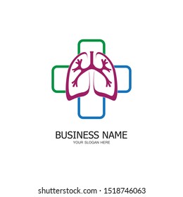 lung health care logo template,emblem,design concept,creative symbol,icon,vector illustration