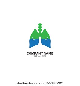 lung health and care logo template,emblem,design concept,creative symbol,icon,vector illustration.