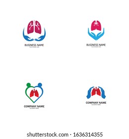 lung health and care logo template,emblem,design concept,creative symbol,icon,vector illustration.