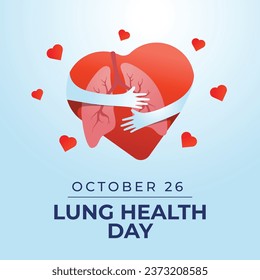 Lung Health Day design template good for celebration usage. lung vector design template. lung health vector illustration. flat design. vector eps 10.