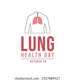 Lung Health Day vector design template good for celebration usage. Lung Health Day design. flat design. eps 10.