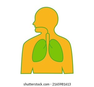 Lung health icon or symbol design