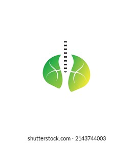 Lung health medical logo template icon Image