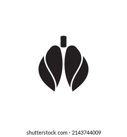 Lung health medical logo template icon Image