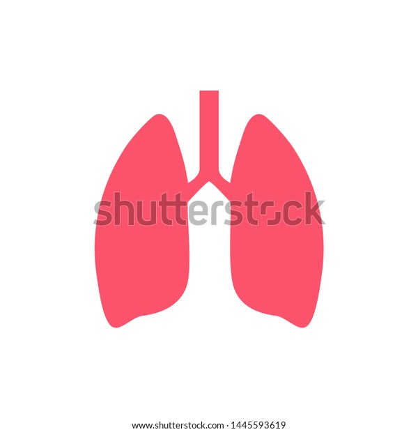 肺ヒトのアイコン 呼吸器系健康肺解剖学フラット医療器官アイコン のベクター画像素材 ロイヤリティフリー