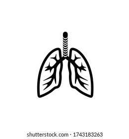
Lung icon. with black and white. for illustration decoration.