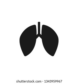 Lung icon design template vector isolated illustration