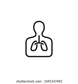 Lung icon design template vector
