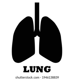 lung icon design vector graphic