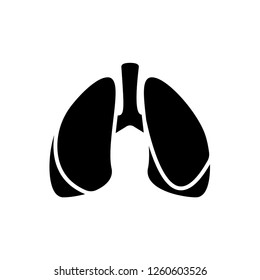 Lung Icon. An Internal Organ Vector. Human Anatomy Illustration. 
Sign & Symbol for Medical Presentation.