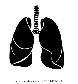 Lung Icon. An Internal Organ Vector. Human Anatomy Illustration. Sign & Symbol for Medical Presentation.