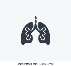 Lung Icon Isolated On Clean Background Stock Vector (Royalty Free ...