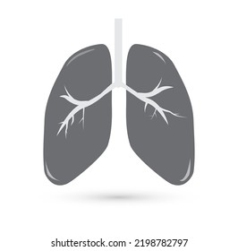 lung icon isolated on white background. Health and medical Concept. Vector illustration.