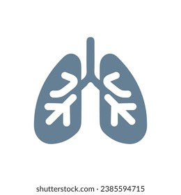 Lung icon isolated on white background vector