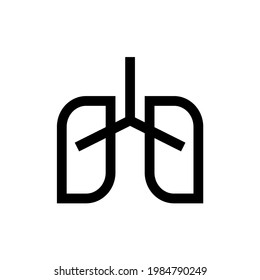 Lung icon with line style