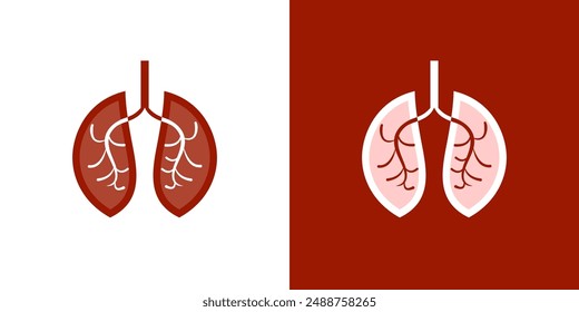 Lung icon logo vector lungs organ medic respiratory respiration health