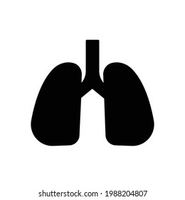 Lung icon. simple illustration. Editable stroke. Design template vector
