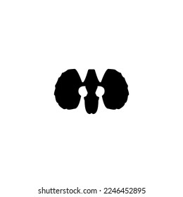 Lung icon. Simple style lung disease poster background symbol. Lung brand logo design element. Lung t-shirt printing. Vector for sticker.