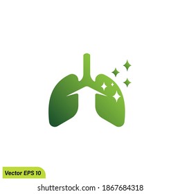 lung icon symbol design element logo template