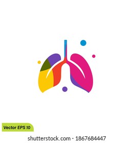 lung icon symbol vector illustration in trendy style