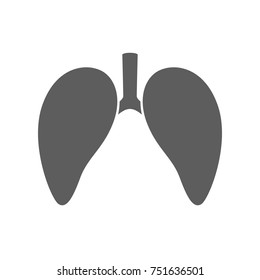Lung icon in trendy flat style isolated on white background. Symbol for your web site design, logo, app, UI. Vector illustration, EPS