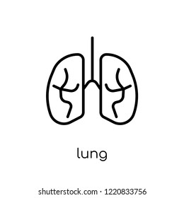 Human Lungs Linear Icon Thin Line Stock Vector (Royalty Free ...