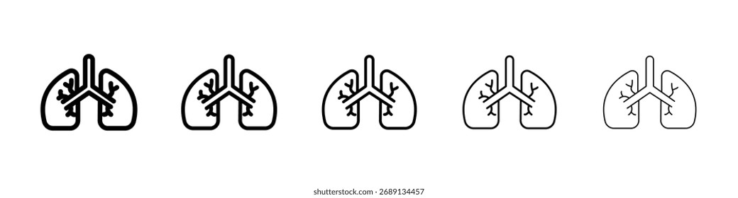 Ilustración de Arte vectorial de icono de pulmón