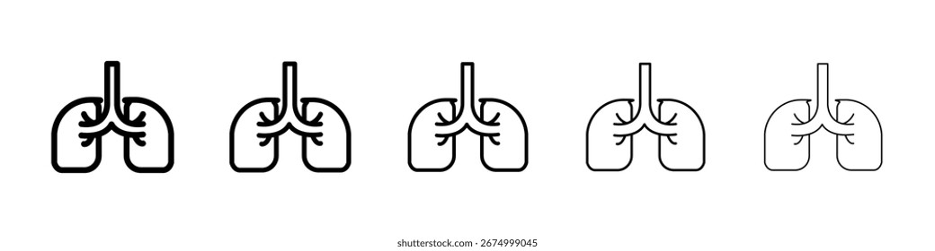 Lung icon vector collection. EPS 10