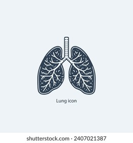 lung icon a vector design illustration 