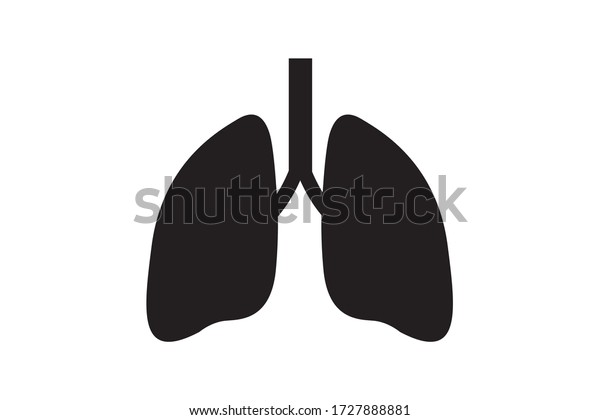 lung icon a vector\
design illustration 